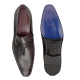 JOE SHU Men's Leather Slip-on Shoe with tassel