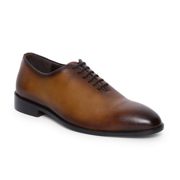 JOE SHU Men’s Formal Genuine Leather Oxford Lace-up Shoe