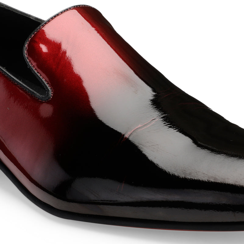 JOE SHU Men's Dual Tone Slip-on Patent Leather Shoe