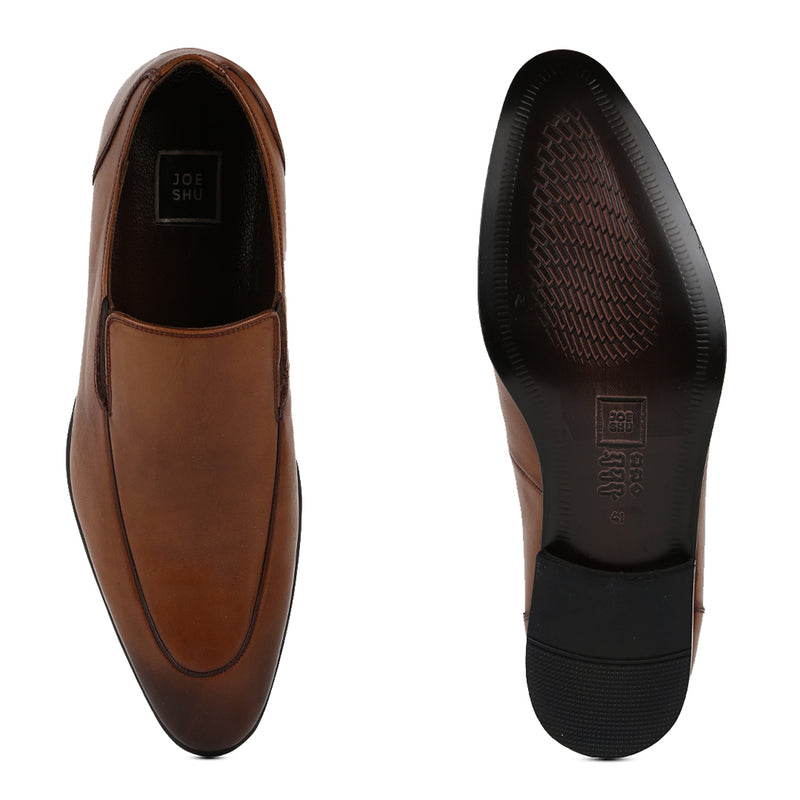 JOE SHU Men's Formal Leather Slip-on Shoe