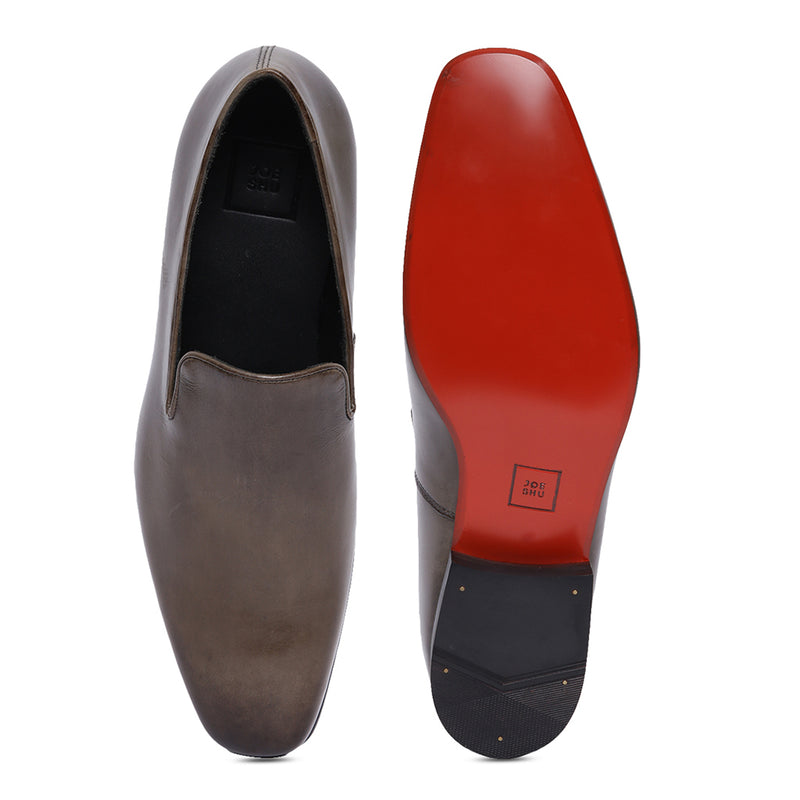 JOE SHU Men's Party slip-on shoe with glossy leather