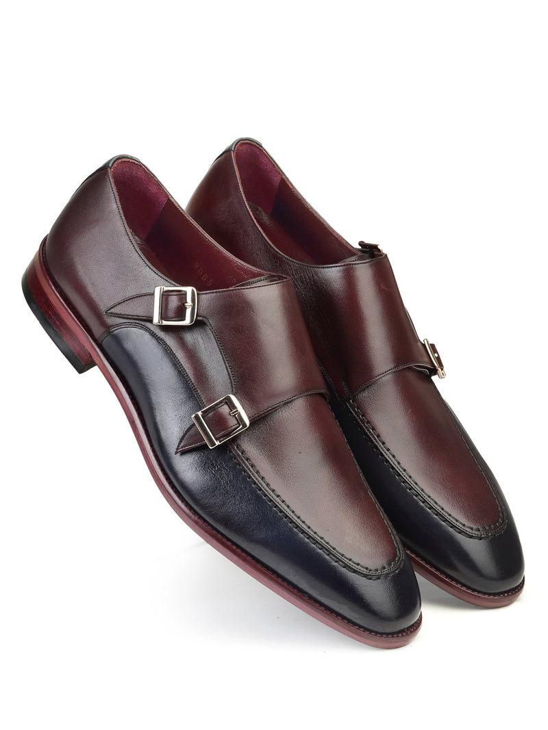 JOE SHU Men's Formal Leather Double Monk Shoe