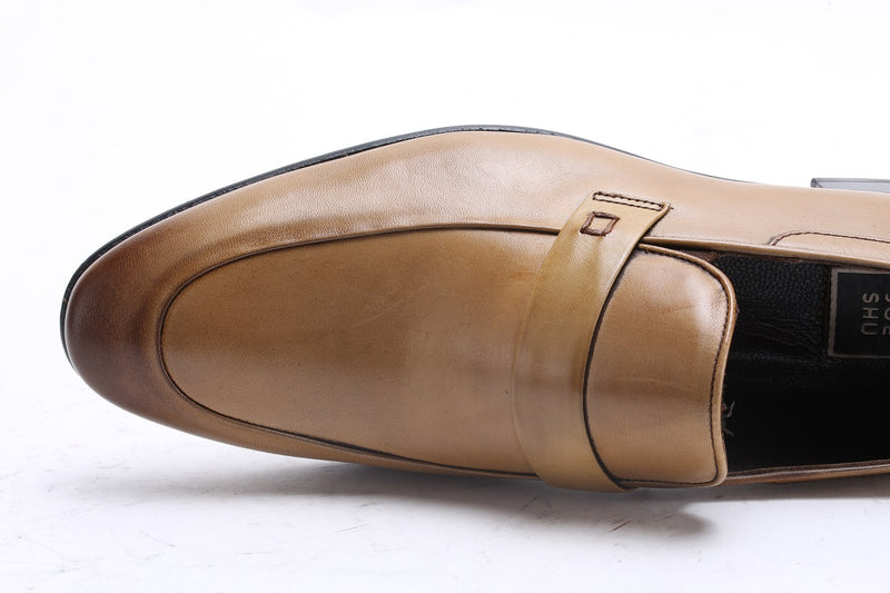 JOE SHU Men's Formal Leather Slip-on Shoe
