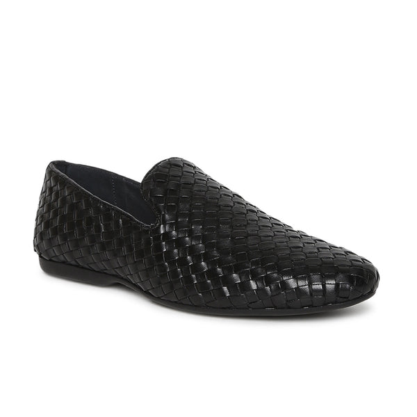 Bottega Veneta Intrecciato Leather Loafers - Black - Loafers