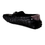 JOE SHU Men's Black Casual Leather Loafer