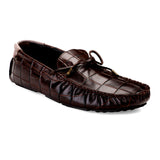 JOE SHU Men's Brown Casual Leather Loafer