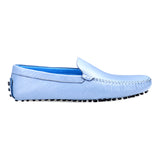 JOE SHU Men's Denim Blue Casual Leather Loafer