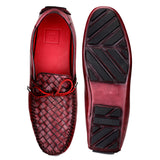 JOE SHU Men's Red Casual Genuine Leather Loafer