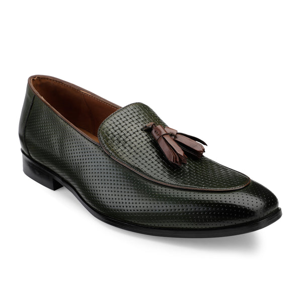 JOE SHU Men's Tasseled Casual Leather Slip-on shoe