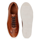 JOE SHU Men's Tan Leather Sneaker