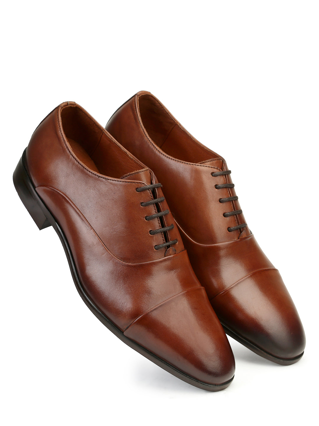 Shop for Men Brown Leather Lace Up Shoes - 890913 Online at
